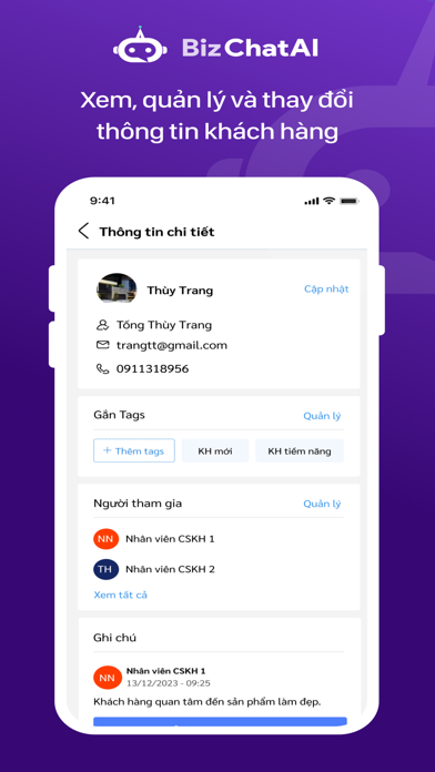 ภาพหน้าจอของ Bizfly Chat