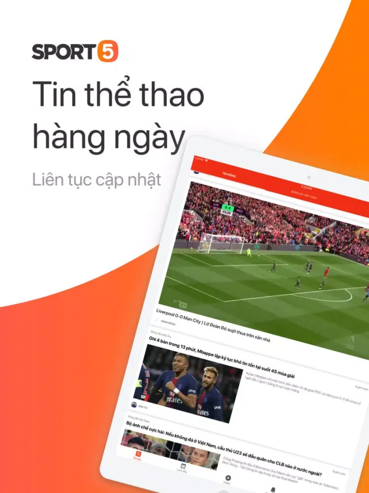 Zrzuty ekranu Sport5.vn iPad 