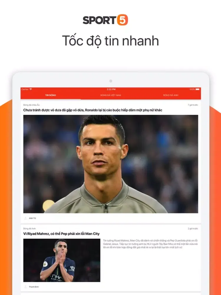 Zrzuty ekranu Sport5.vn iPad 