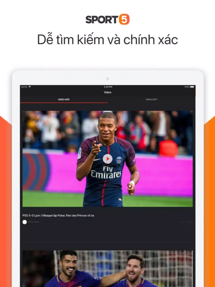 Zrzuty ekranu Sport5.vn iPad 