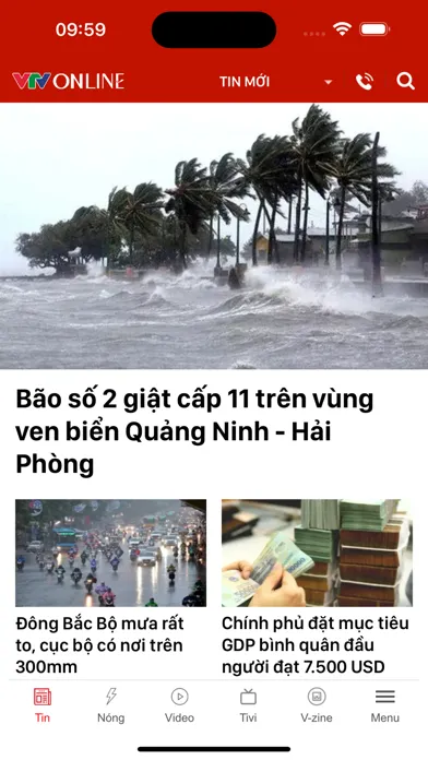 Captures d'écran de VTV Online