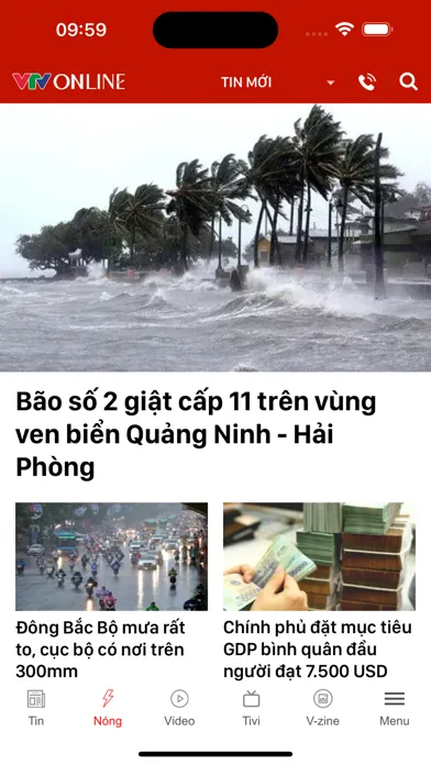Captures d'écran de VTV Online