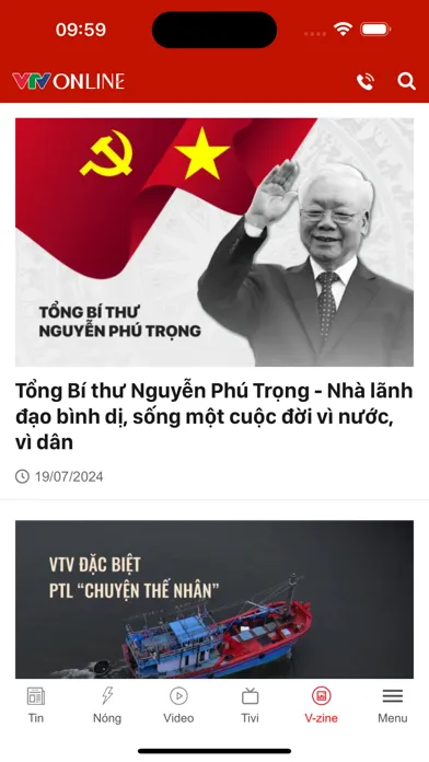 Captures d'écran de VTV Online
