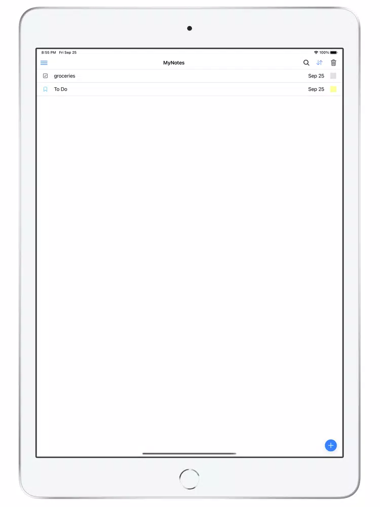Tangkapan layar MyNotes - Simple Note App iPad 