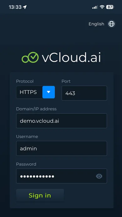 Tangkapan skrin vCloud.ai Pro Cluebase VMS