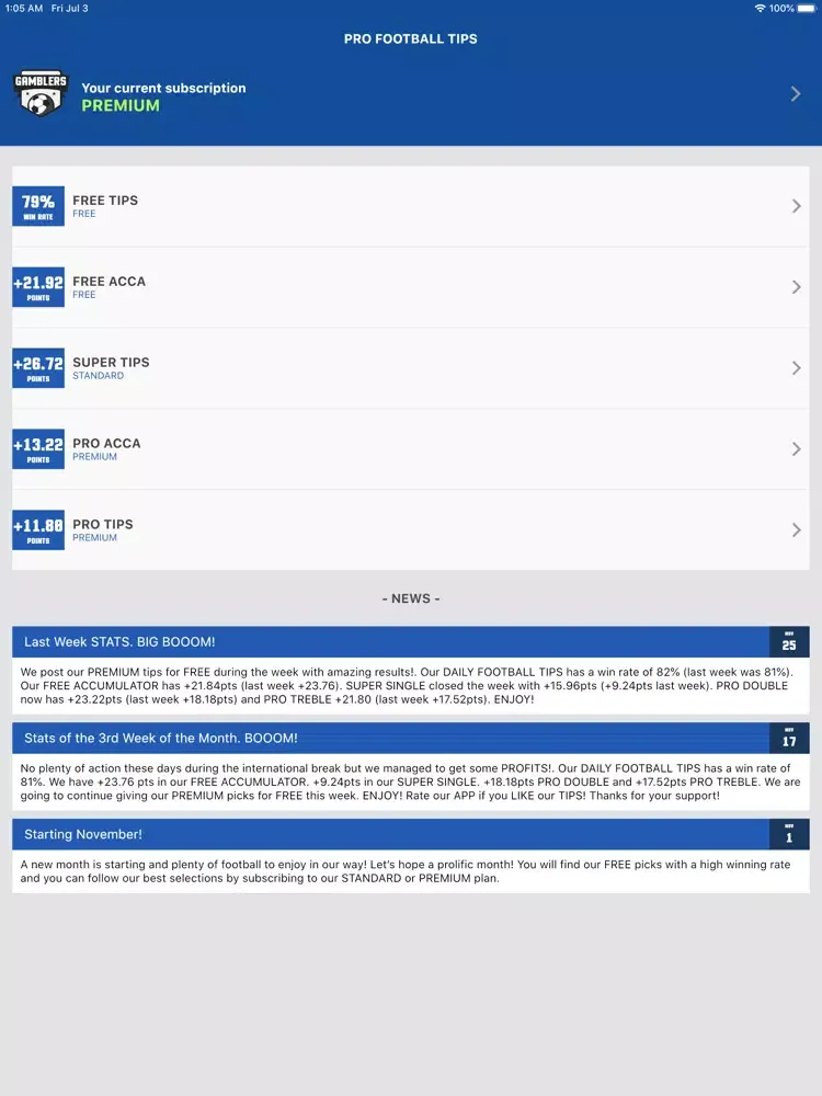تصاویر PRO Football Tips by Gamblers iPad 