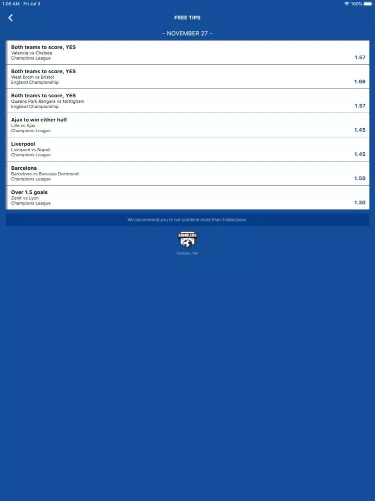 تصاویر PRO Football Tips by Gamblers iPad 