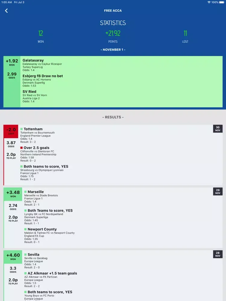 تصاویر PRO Football Tips by Gamblers iPad 