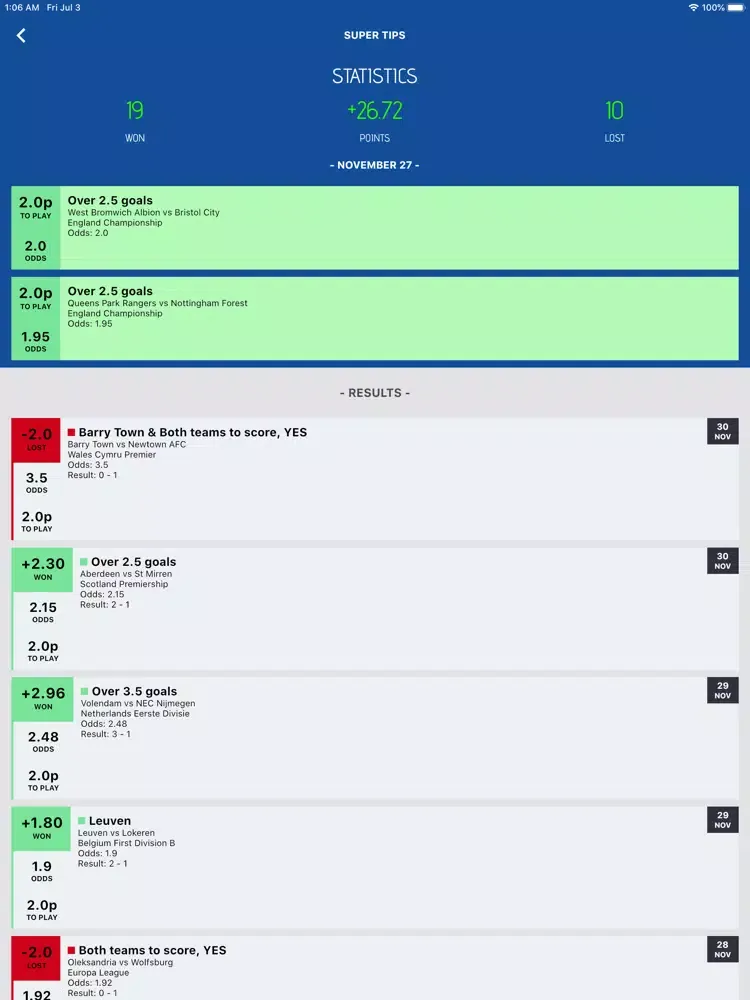 تصاویر PRO Football Tips by Gamblers iPad 