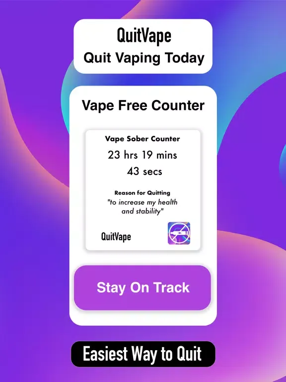 Capturas de pantalla de QuitVape: Quit Vaping Tracker iPad 