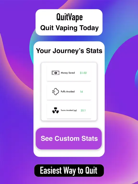 Capturas de pantalla de QuitVape: Quit Vaping Tracker iPad 