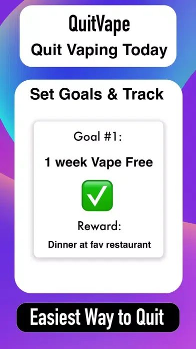 Capturas de pantalla de QuitVape: Quit Vaping Tracker