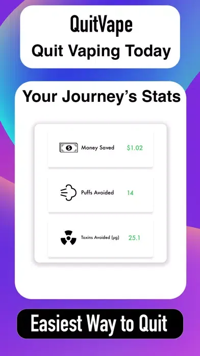 Capturas de pantalla de QuitVape: Quit Vaping Tracker
