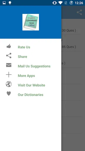 English Grammar Test Screenshots