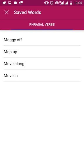 Phrasal Verbs Dictionary Screenshots