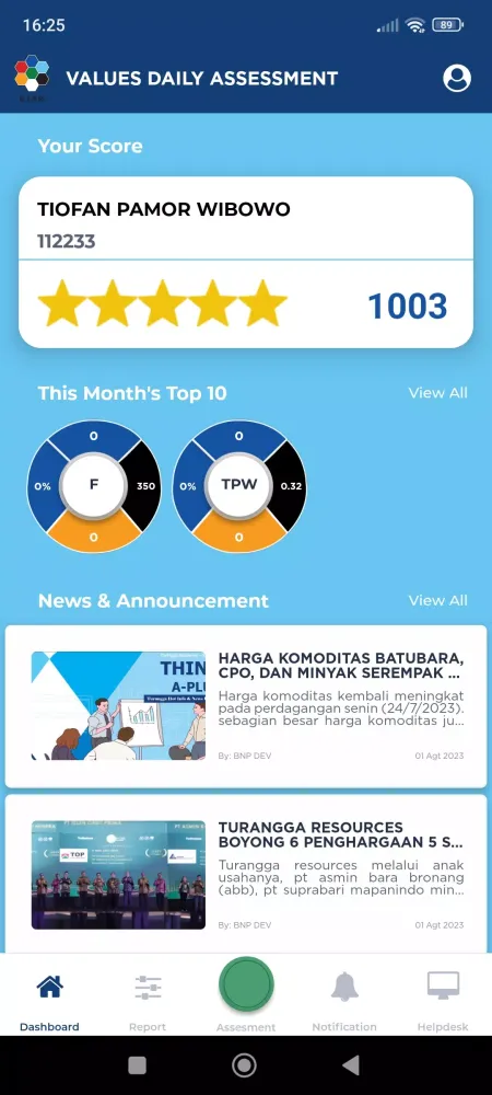 Скриншоты Values Daily Assessment