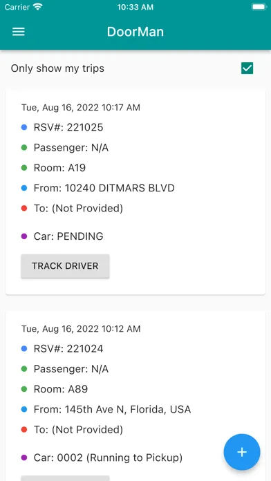 DoorMan Booking Screenshots
