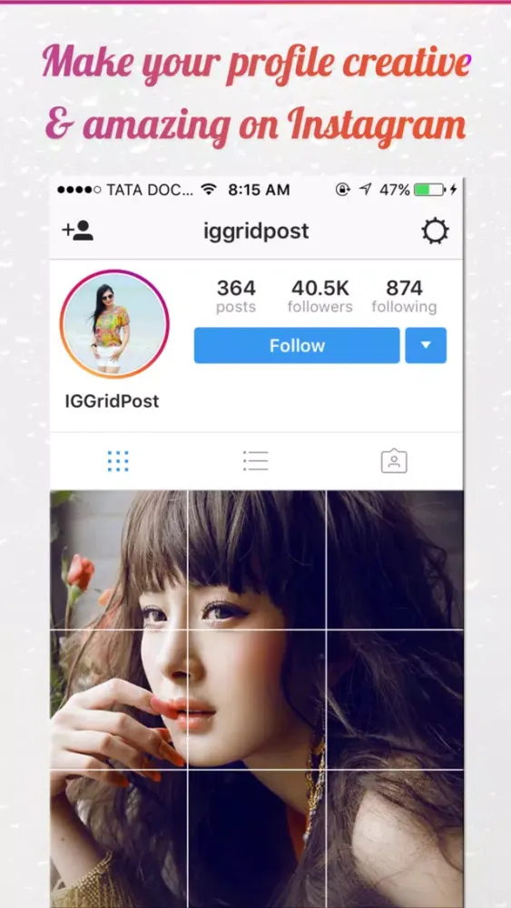 Zrzuty ekranu IG Grid Post Pro - Crop Photos For Insta Profile