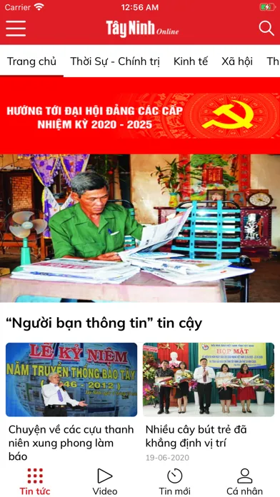 Capturas de tela do Bao Tay Ninh