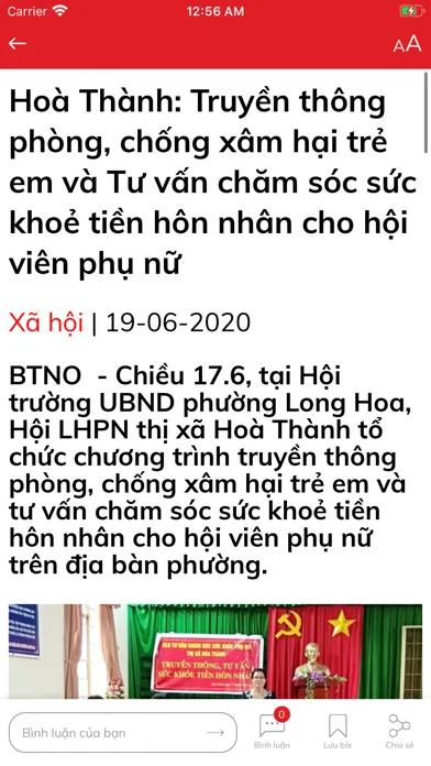 Capturas de tela do Bao Tay Ninh