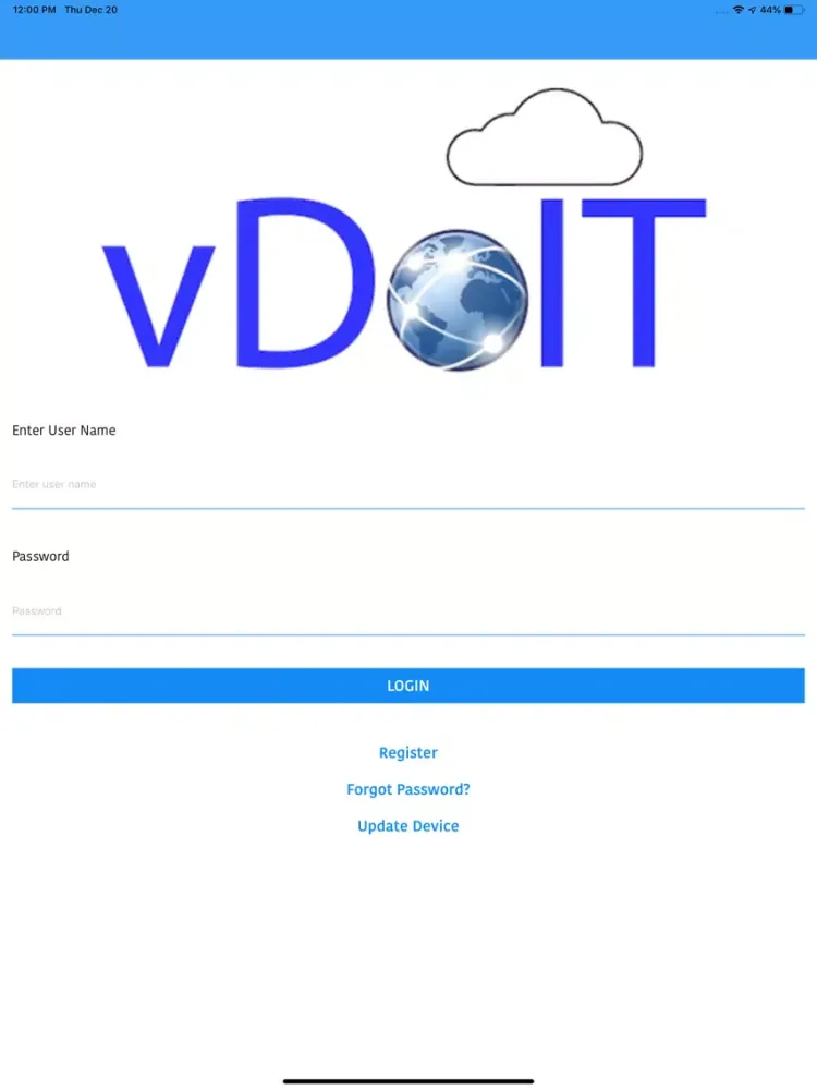 ภาพหน้าจอของ vDoIT AMS iPad 