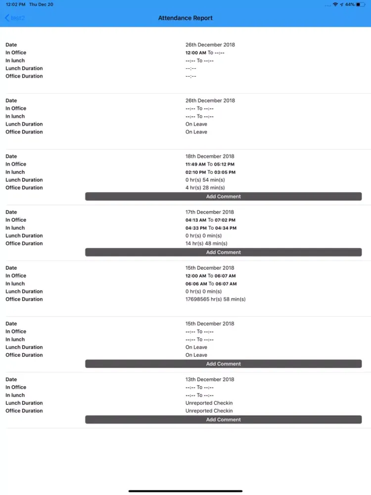 ภาพหน้าจอของ vDoIT AMS iPad 