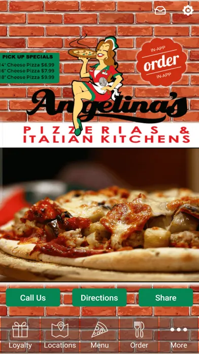 Tangkapan skrin Angelina's Pizza Las Vegas