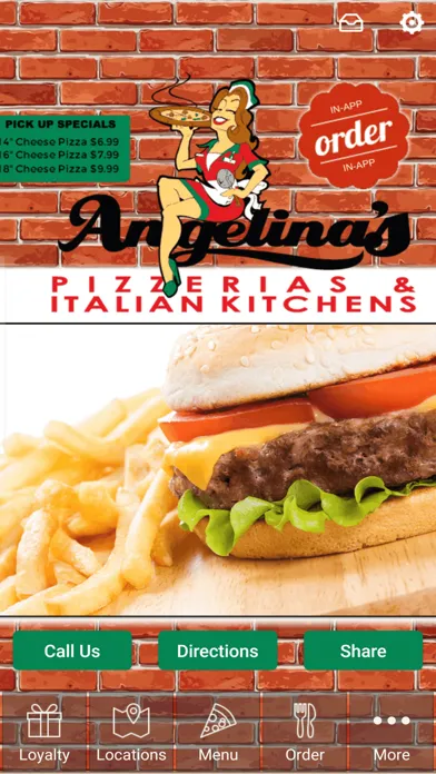 Tangkapan skrin Angelina's Pizza Las Vegas