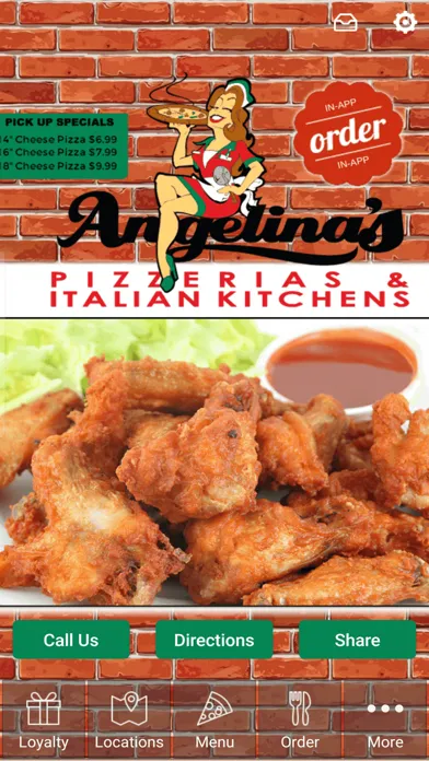 Tangkapan skrin Angelina's Pizza Las Vegas