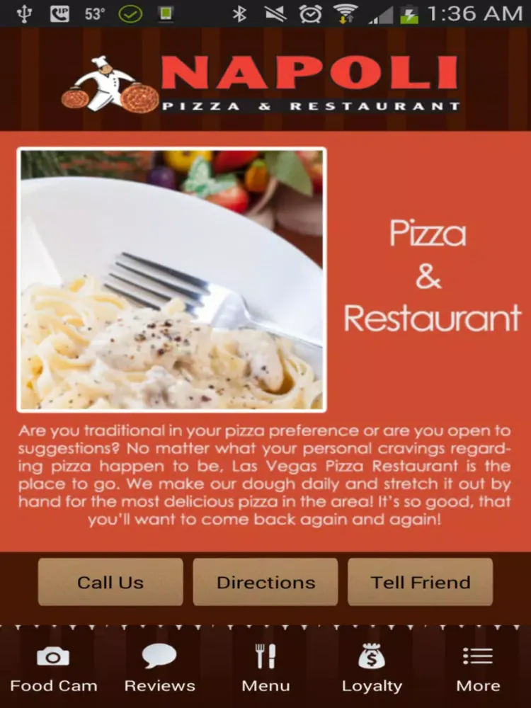 تصاویر Napoli Pizza & Restaurant iPad 