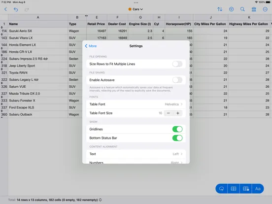 Tangkapan skrin Easy CSV Editor Mobile iPad 