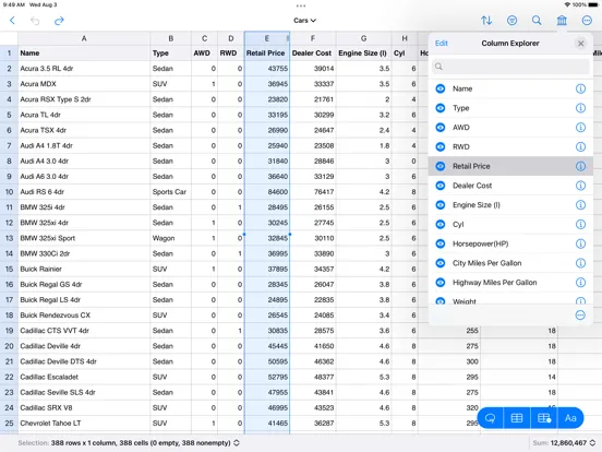 Tangkapan skrin Easy CSV Editor Mobile iPad 