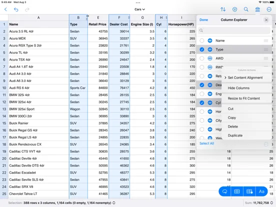 Tangkapan skrin Easy CSV Editor Mobile iPad 