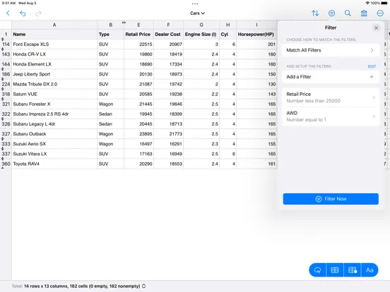Tangkapan skrin Easy CSV Editor Mobile iPad 
