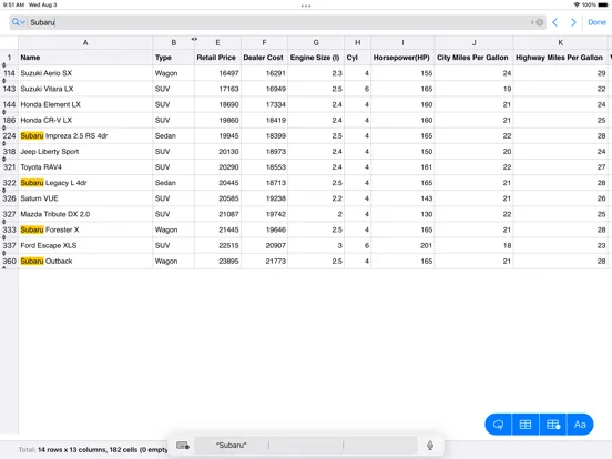Tangkapan skrin Easy CSV Editor Mobile iPad 