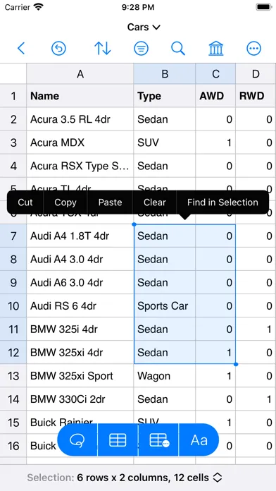 Tangkapan skrin Easy CSV Editor Mobile