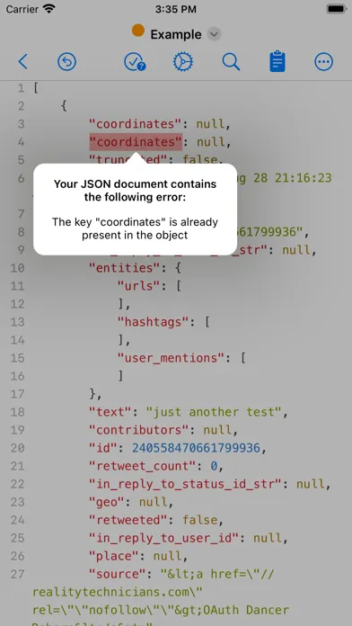 JSON Editor Mobile স্ক্রিনশট