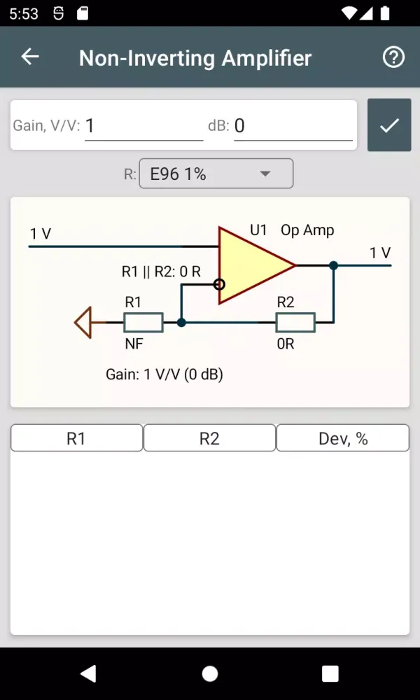 Capturas de tela do Resistors