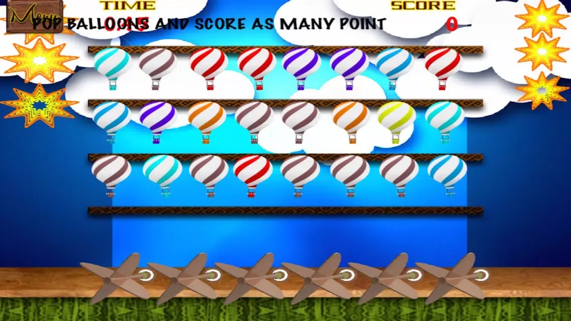 Tangkapan skrin Balloon Down - Hit Balloons With Darts