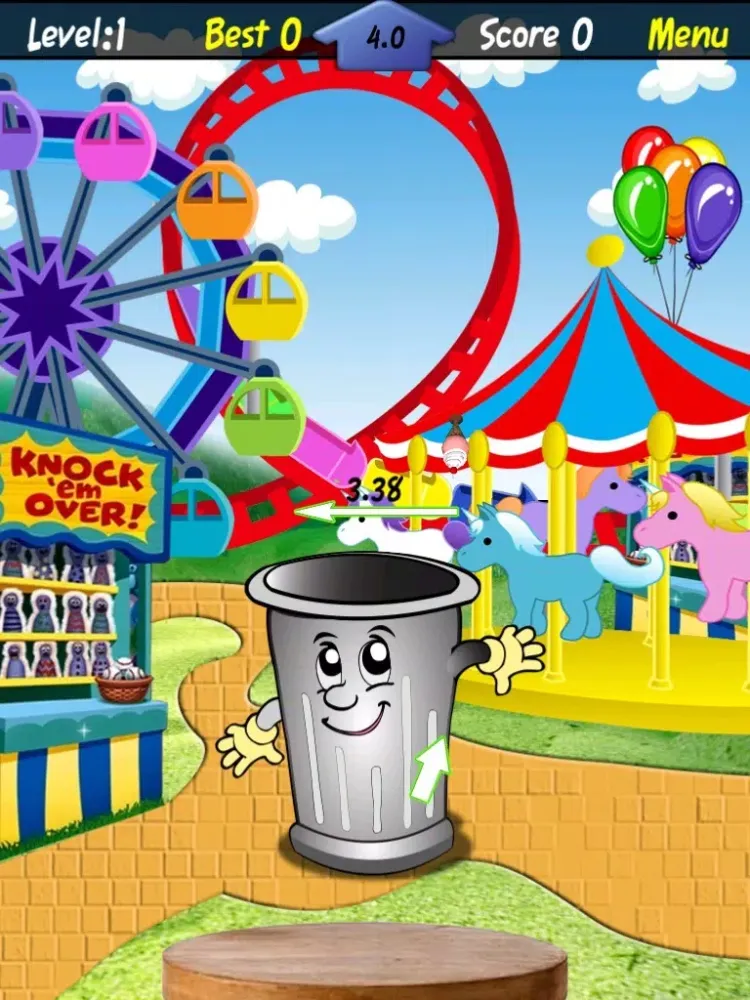 Ảnh chụp màn hình của Tossing Champ - Toss Objects into the Garbage Can iPad 