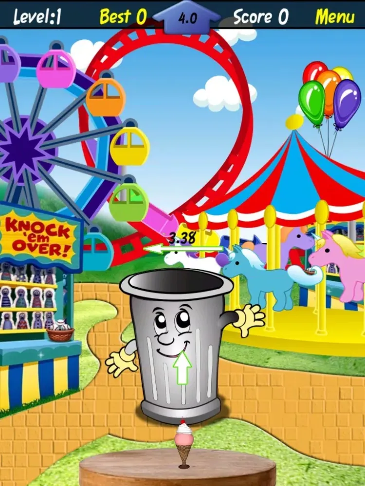Ảnh chụp màn hình của Tossing Champ - Toss Objects into the Garbage Can iPad 