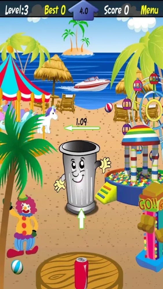 Ảnh chụp màn hình của Tossing Champ - Toss Objects into the Garbage Can