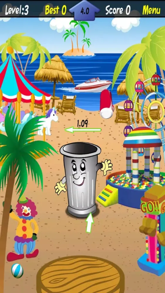 Ảnh chụp màn hình của Tossing Champ - Toss Objects into the Garbage Can