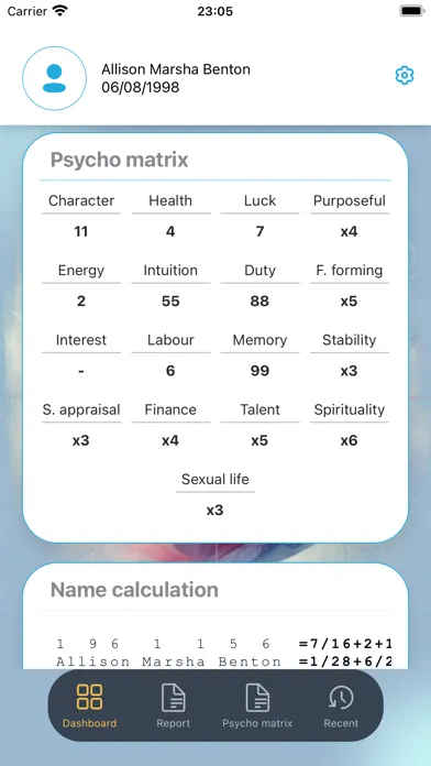 ภาพหน้าจอของ Numerology RadiantGuide