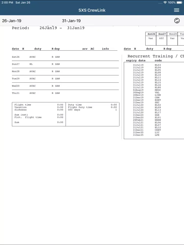 Скриншоты SXS CrewLink iPad 