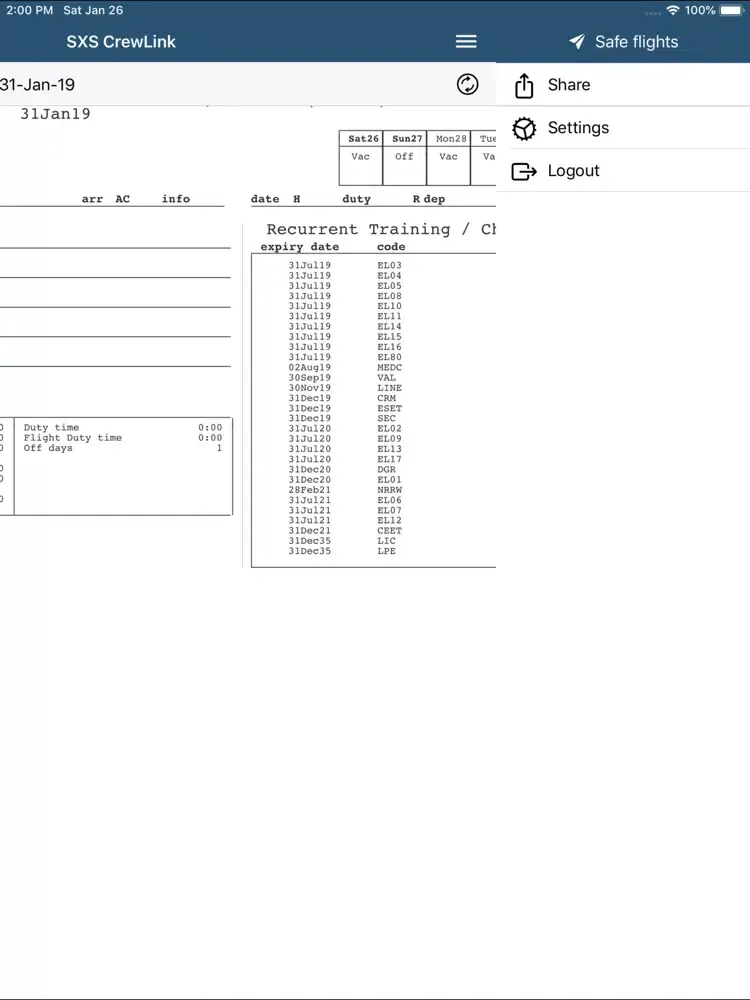 Скриншоты SXS CrewLink iPad 