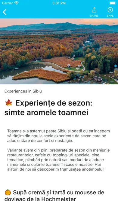 Ảnh chụp màn hình của Sibiu City App