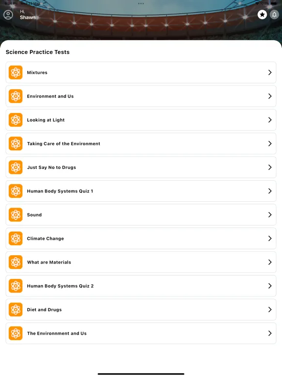 Ảnh chụp màn hình của EduHub studySmart iPad 