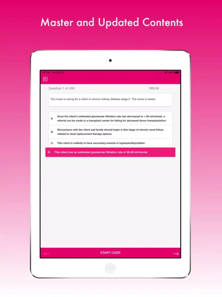 Capturas de tela do CDE Mastery Test Prep iPad 