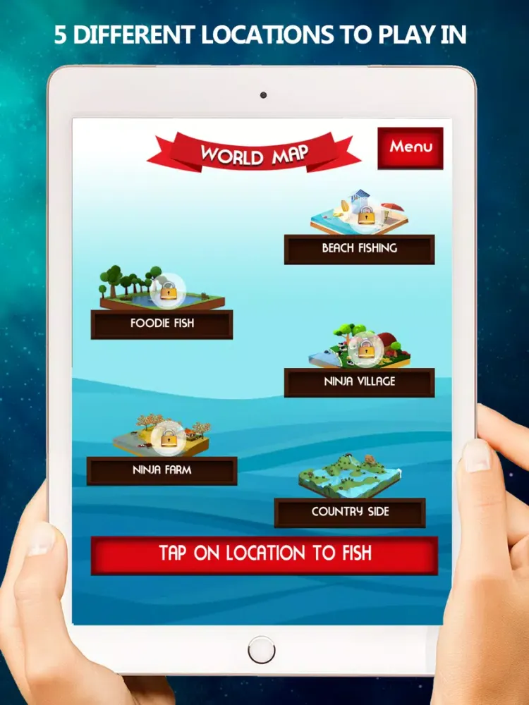 Ultimate FishingNinja Wild Catch Endless Game iPad  Screenshots